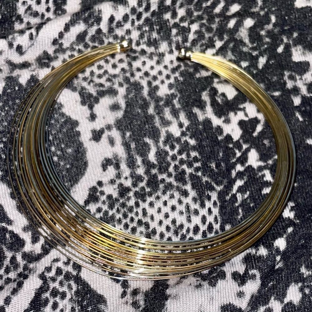 1960’s Mixed Metal Collar Choker Necklace - Picture 9 of 9